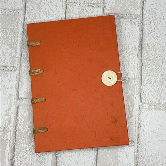 Papyrus Handmade Orange Unlined Notebook - Picture 3 of 6